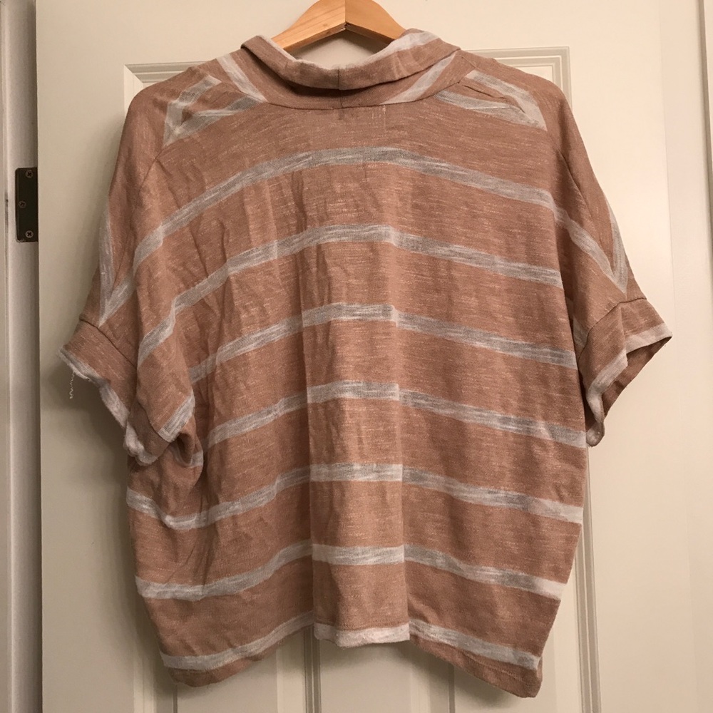 Splendid Cropped Striped Sweater, Small
